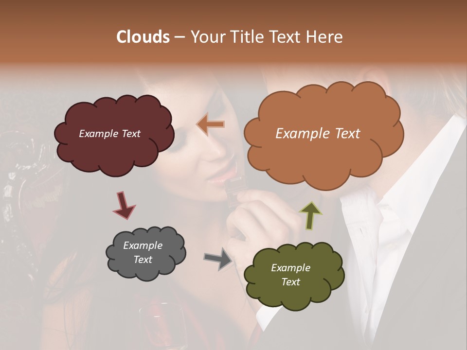 Couples Eating Chocolate PowerPoint Template