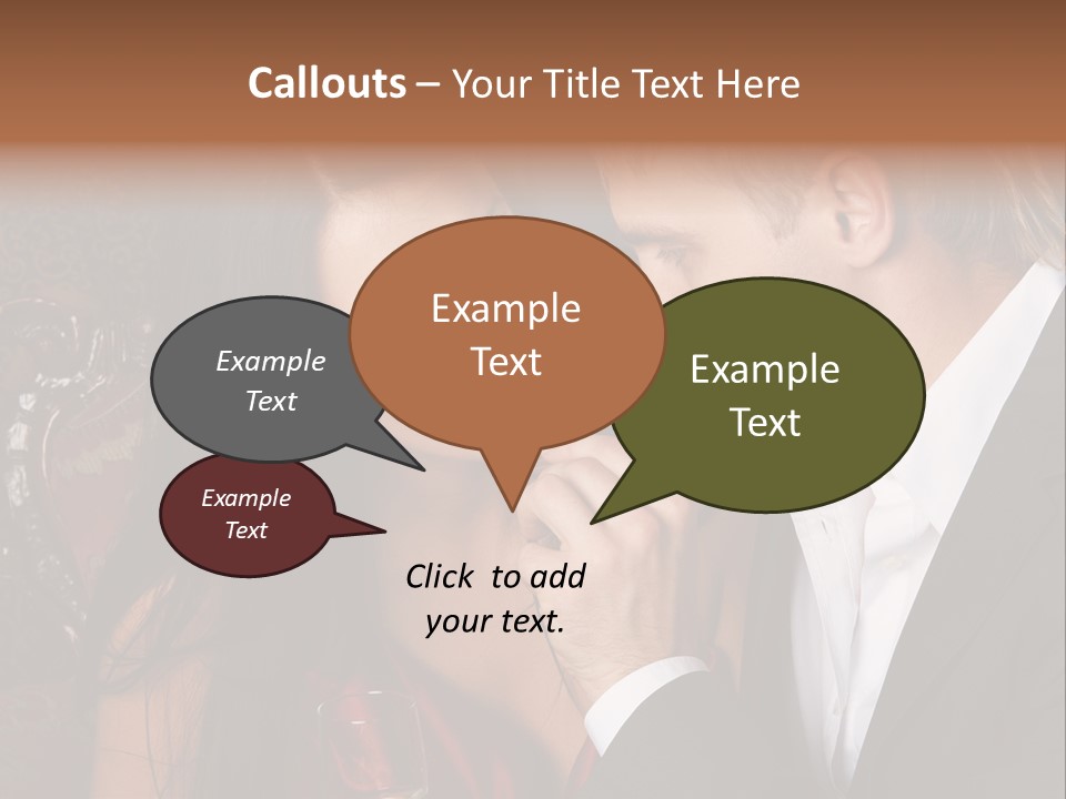 Couples Eating Chocolate PowerPoint Template