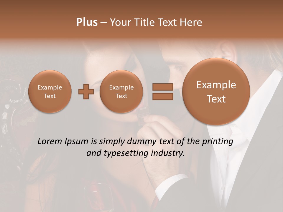Couples Eating Chocolate PowerPoint Template