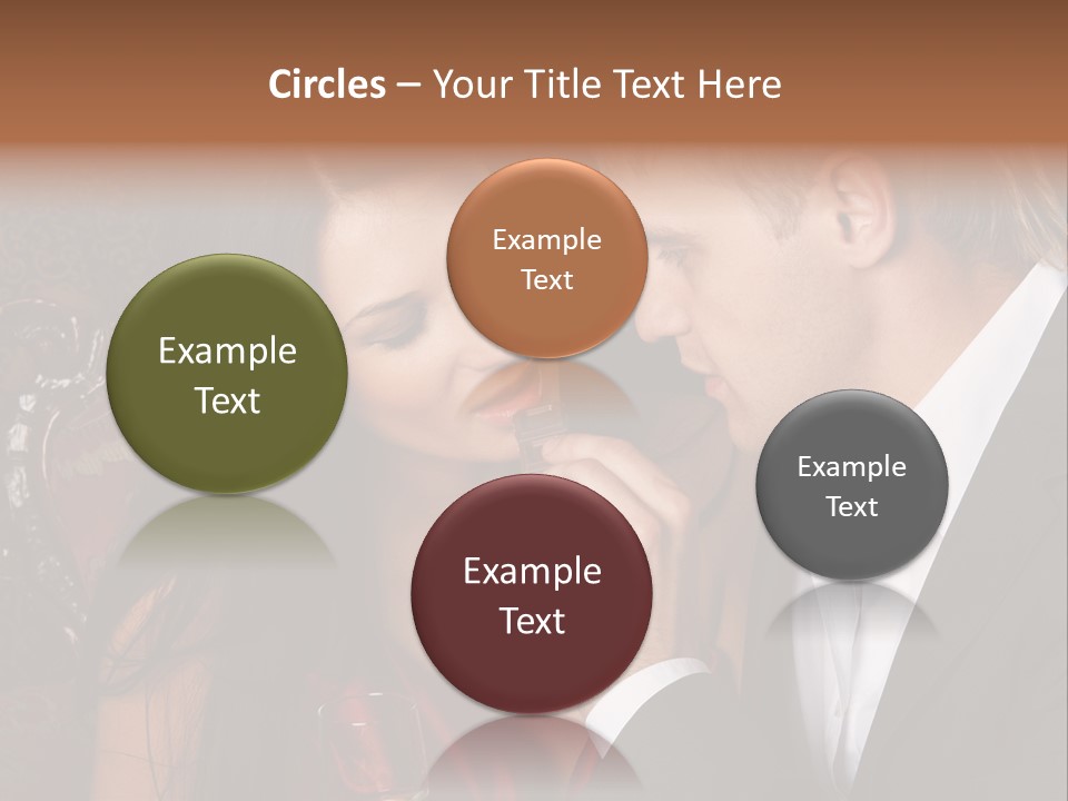 Couples Eating Chocolate PowerPoint Template