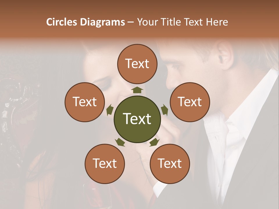 Couples Eating Chocolate PowerPoint Template