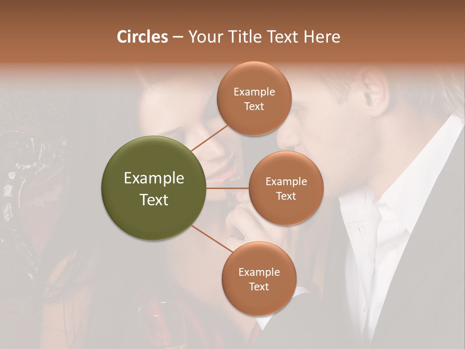 Couples Eating Chocolate PowerPoint Template