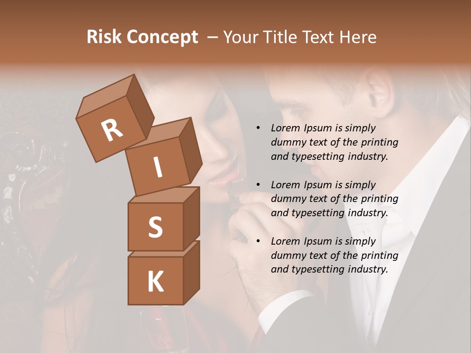 Couples Eating Chocolate PowerPoint Template