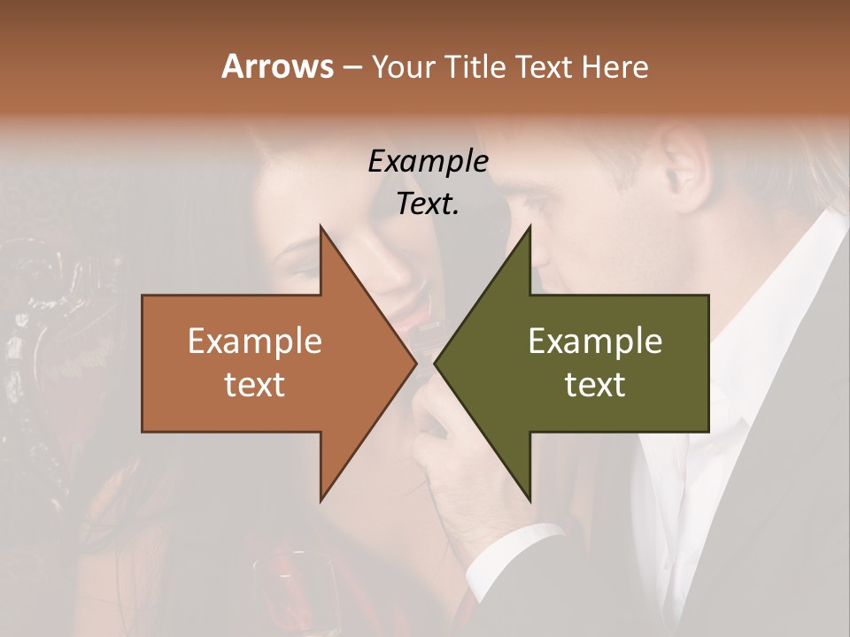 Couples Eating Chocolate PowerPoint Template