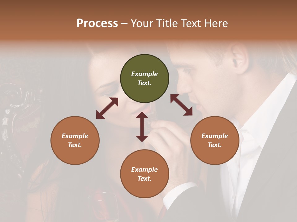 Couples Eating Chocolate PowerPoint Template