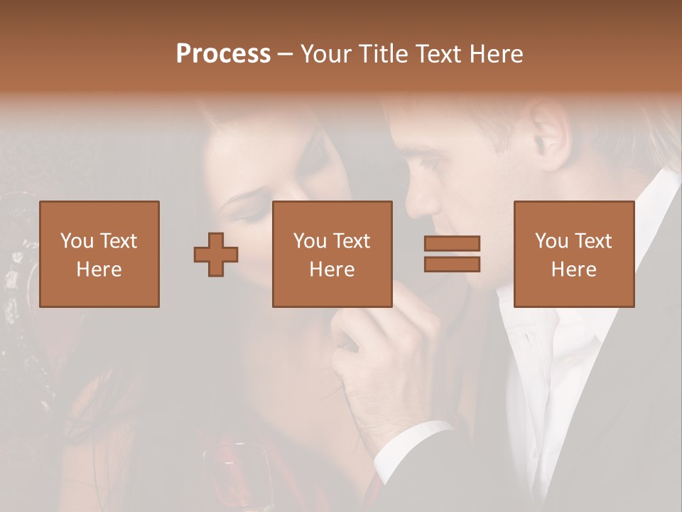Couples Eating Chocolate PowerPoint Template