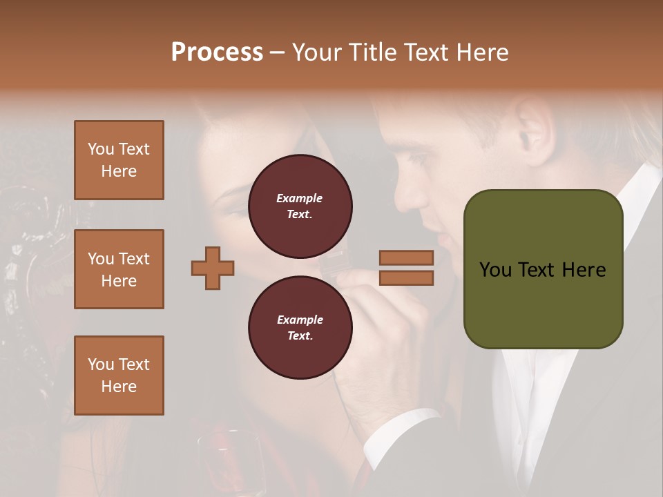 Couples Eating Chocolate PowerPoint Template