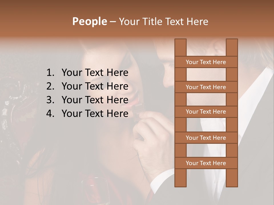 Couples Eating Chocolate PowerPoint Template