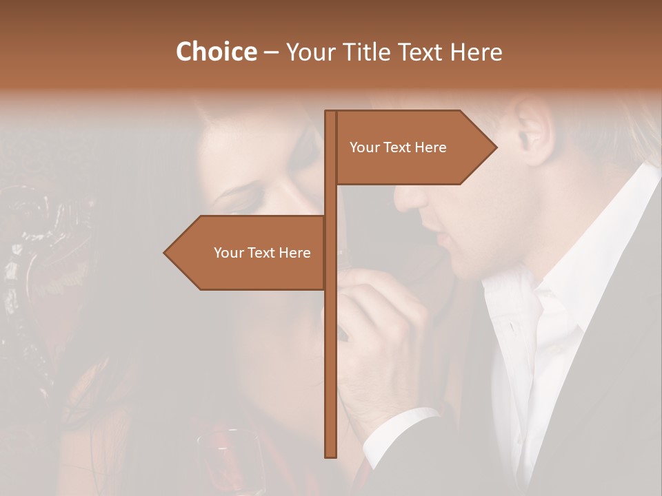 Couples Eating Chocolate PowerPoint Template