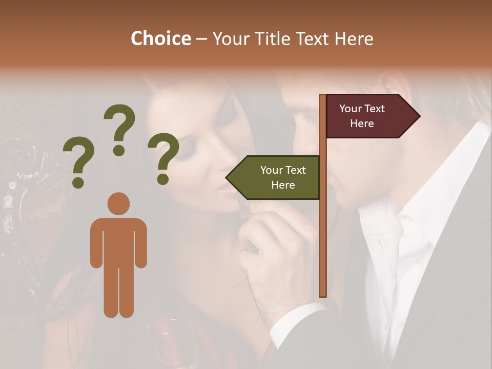 Couples Eating Chocolate PowerPoint Template