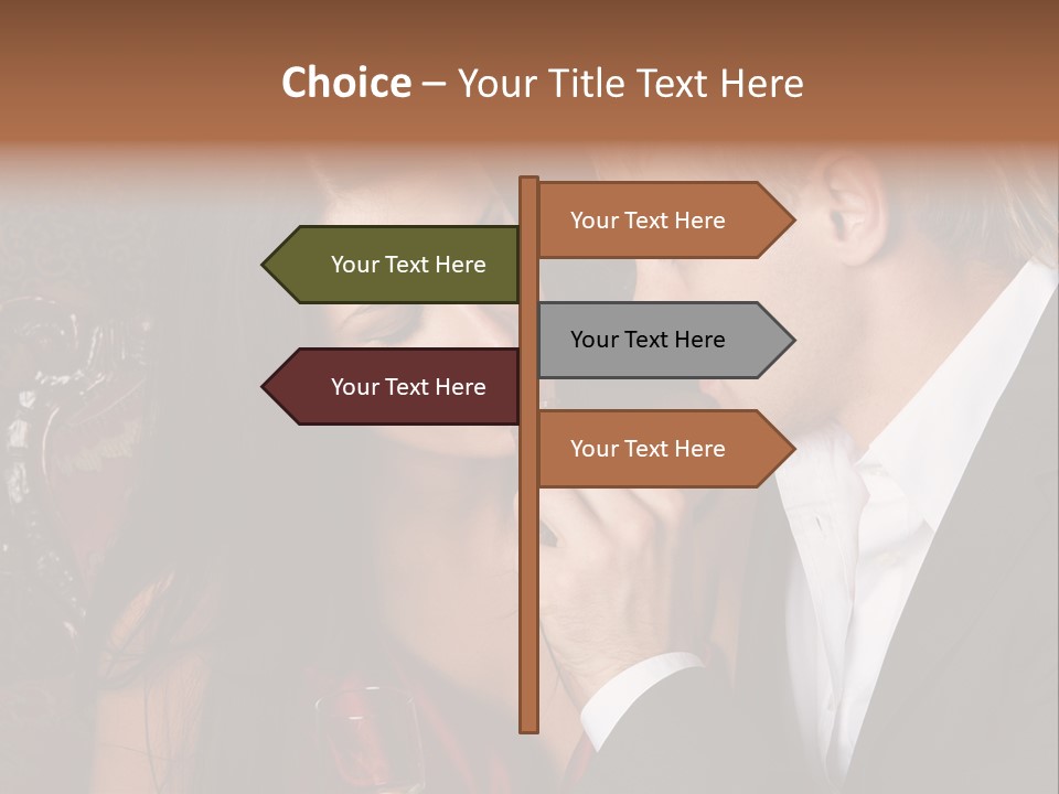 Couples Eating Chocolate PowerPoint Template