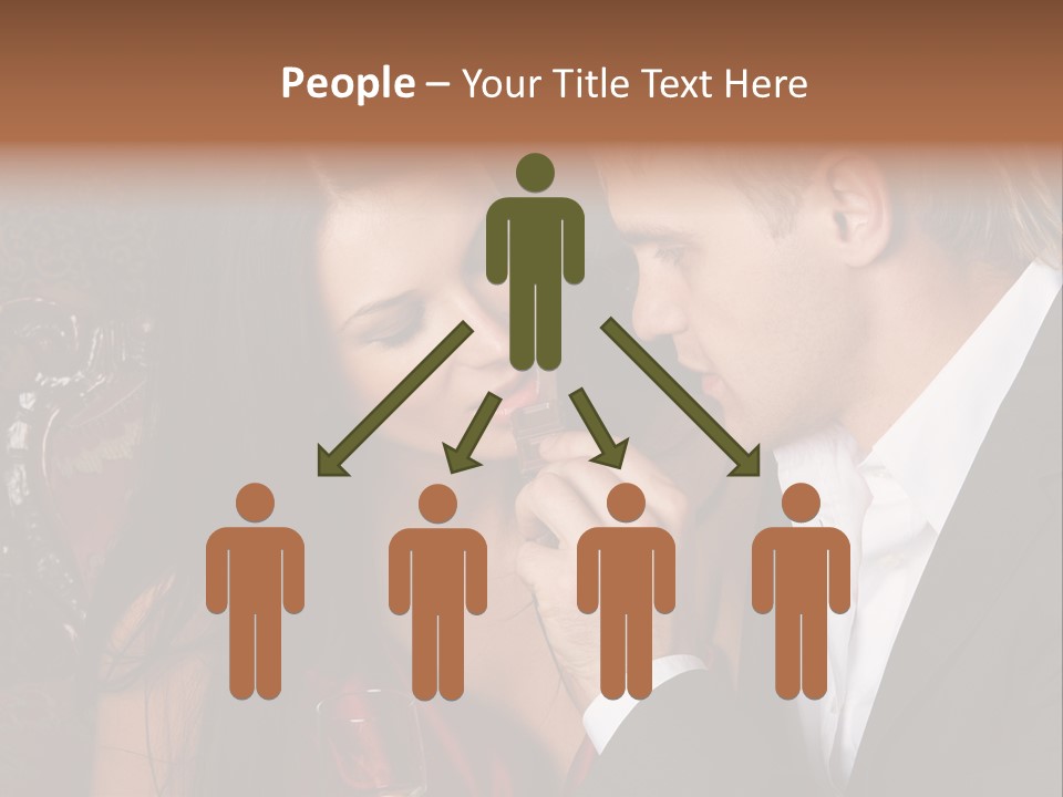 Couples Eating Chocolate PowerPoint Template