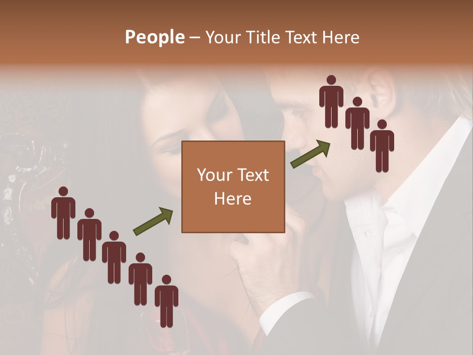 Couples Eating Chocolate PowerPoint Template