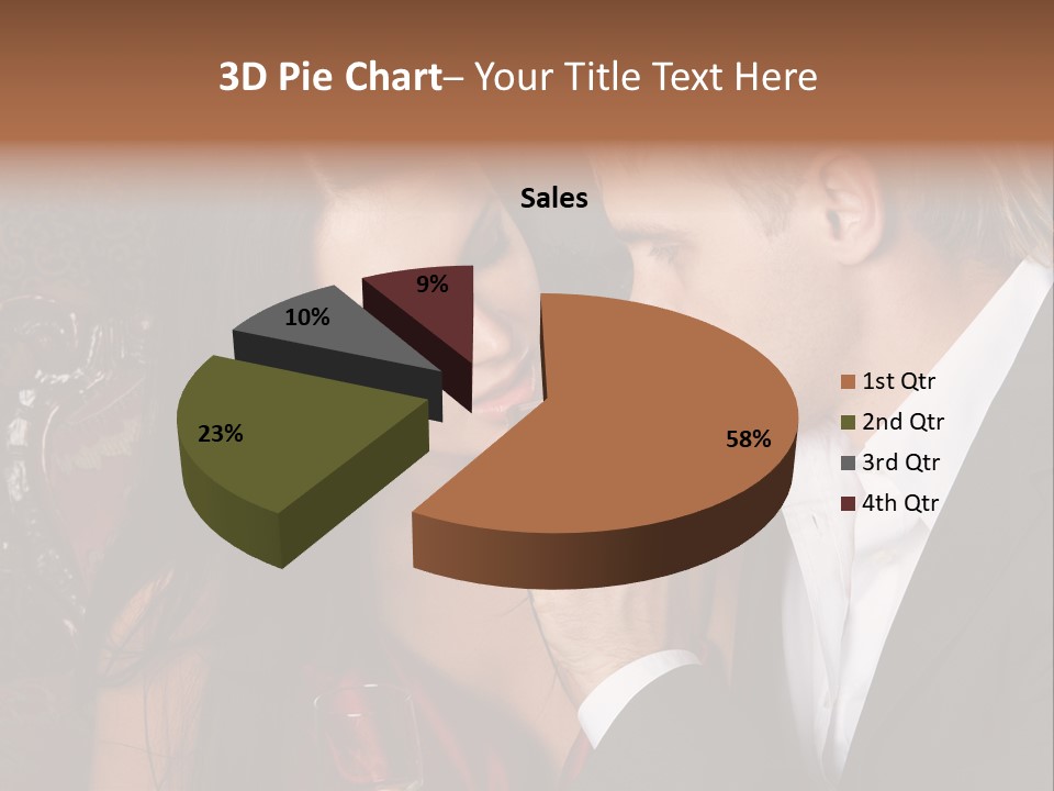Couples Eating Chocolate PowerPoint Template