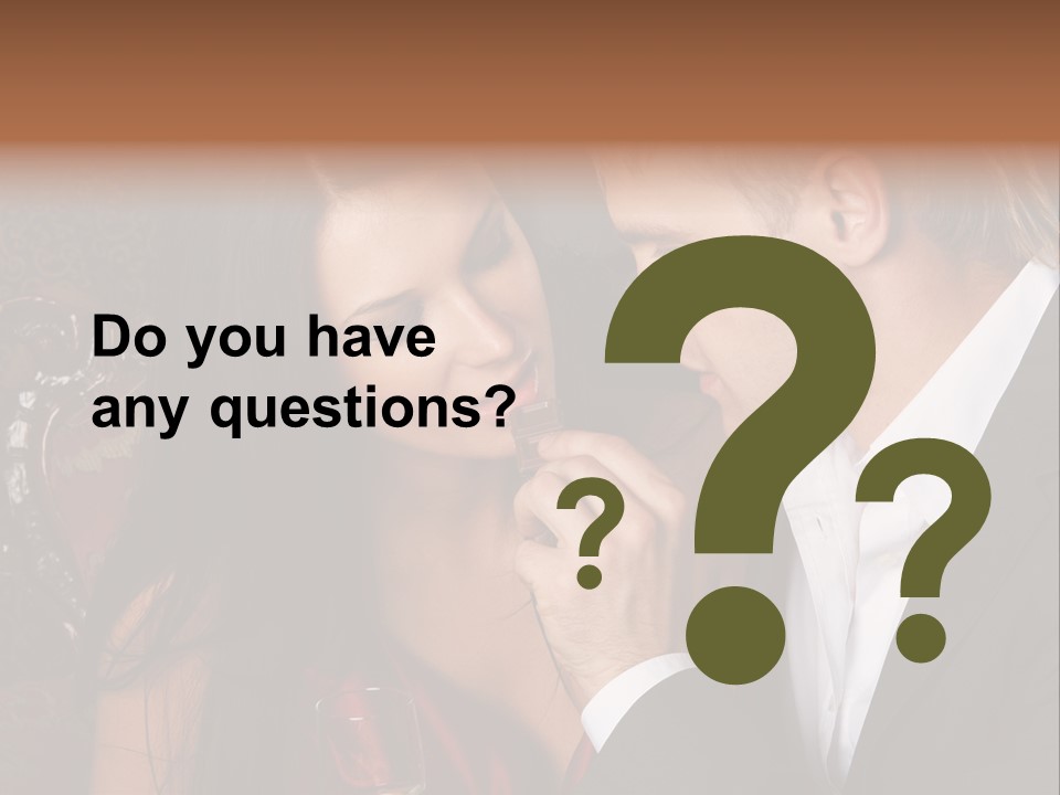 Couples Eating Chocolate PowerPoint Template