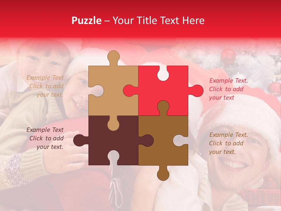 Family Christmas Photo Ideas PowerPoint Template