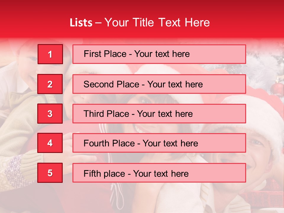 Family Christmas Photo Ideas PowerPoint Template
