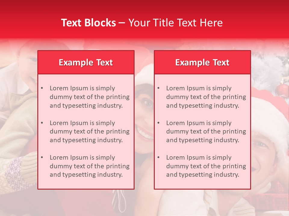 Family Christmas Photo Ideas PowerPoint Template