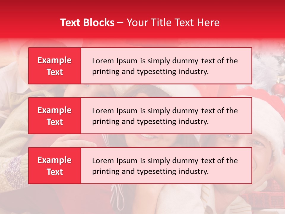 Family Christmas Photo Ideas PowerPoint Template