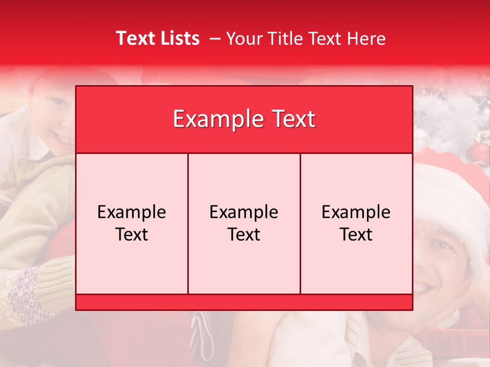Family Christmas Photo Ideas PowerPoint Template