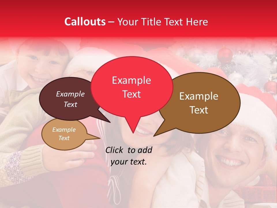 Family Christmas Photo Ideas PowerPoint Template