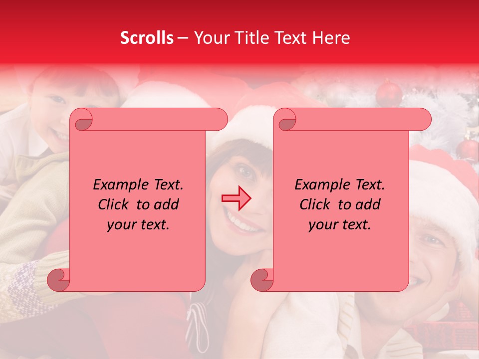 Family Christmas Photo Ideas PowerPoint Template