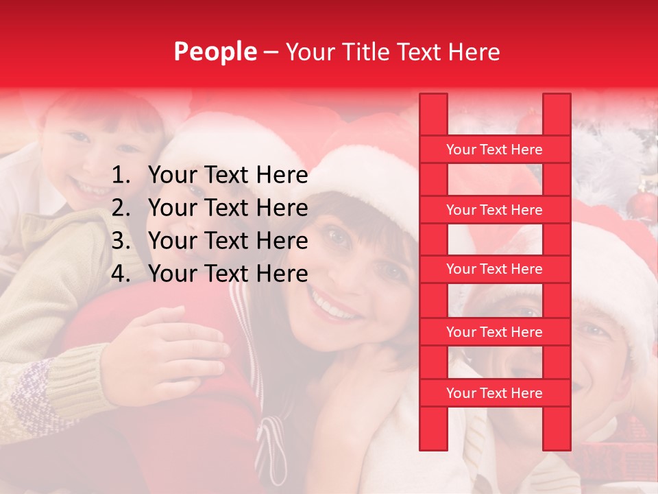 Family Christmas Photo Ideas PowerPoint Template