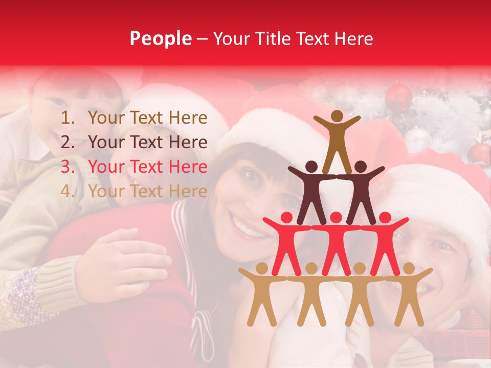 Family Christmas Photo Ideas PowerPoint Template