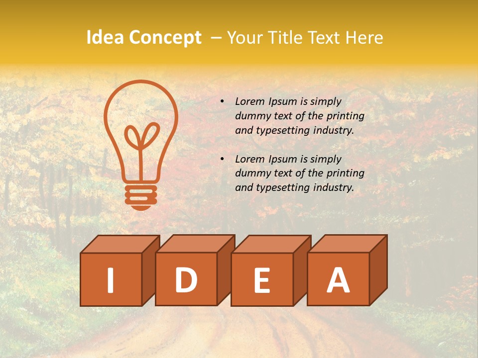 Forest Oil Painting PowerPoint Template