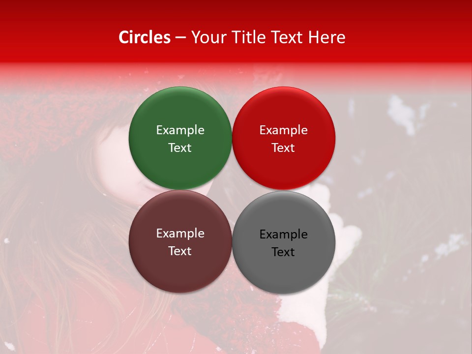 Cute Girl In Snowfall PowerPoint Template