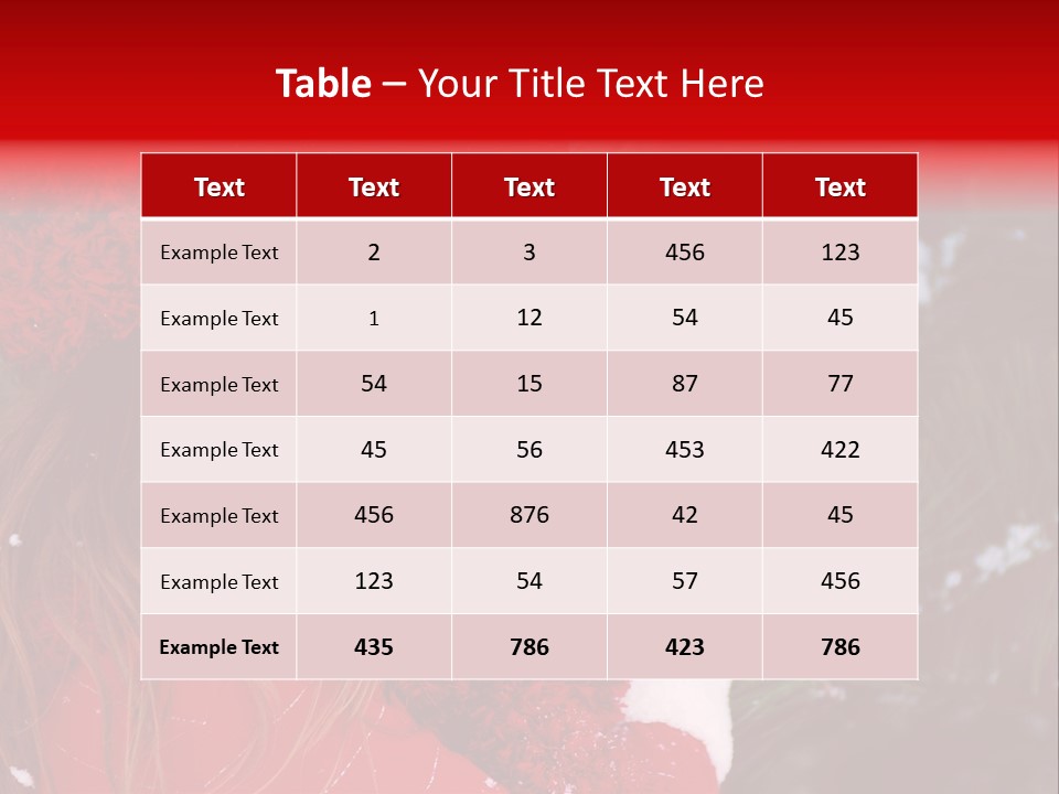 Cute Girl In Snowfall PowerPoint Template