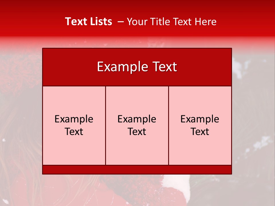 Cute Girl In Snowfall PowerPoint Template