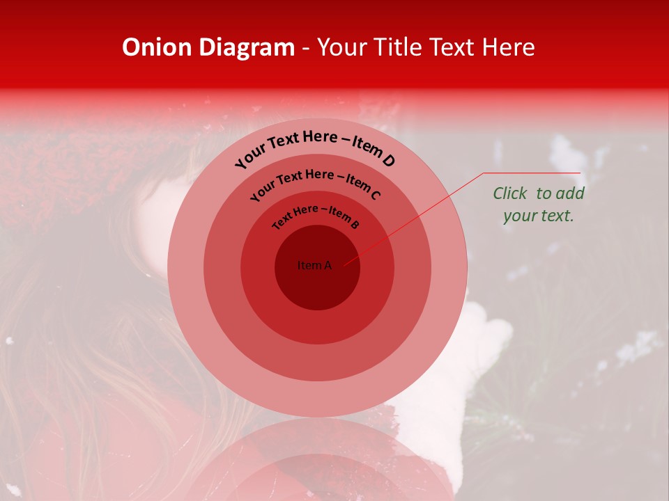 Cute Girl In Snowfall PowerPoint Template