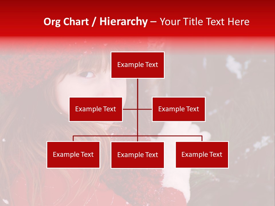 Cute Girl In Snowfall PowerPoint Template