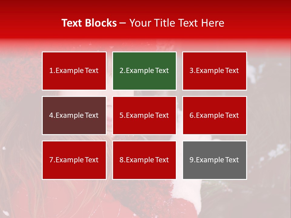 Cute Girl In Snowfall PowerPoint Template