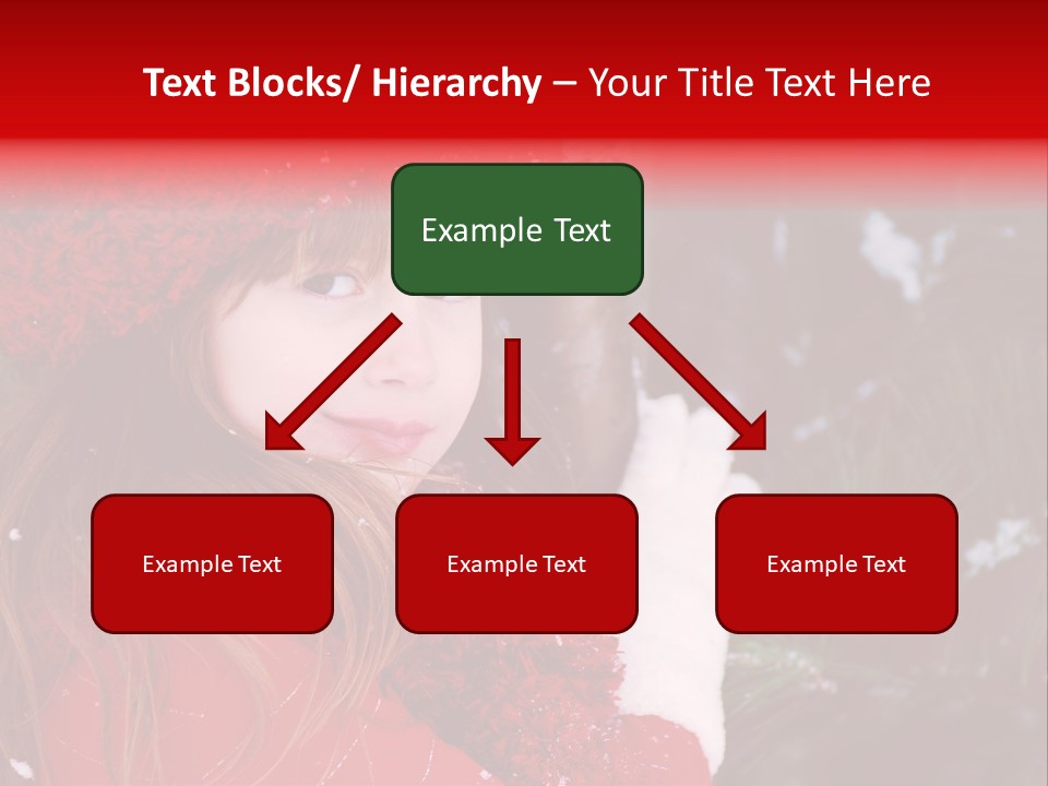 Cute Girl In Snowfall PowerPoint Template