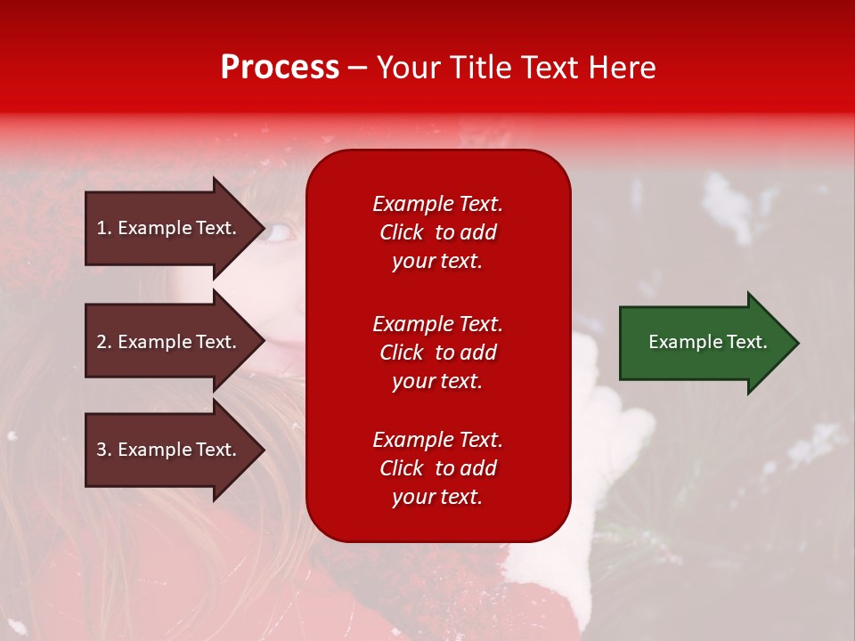 Cute Girl In Snowfall PowerPoint Template