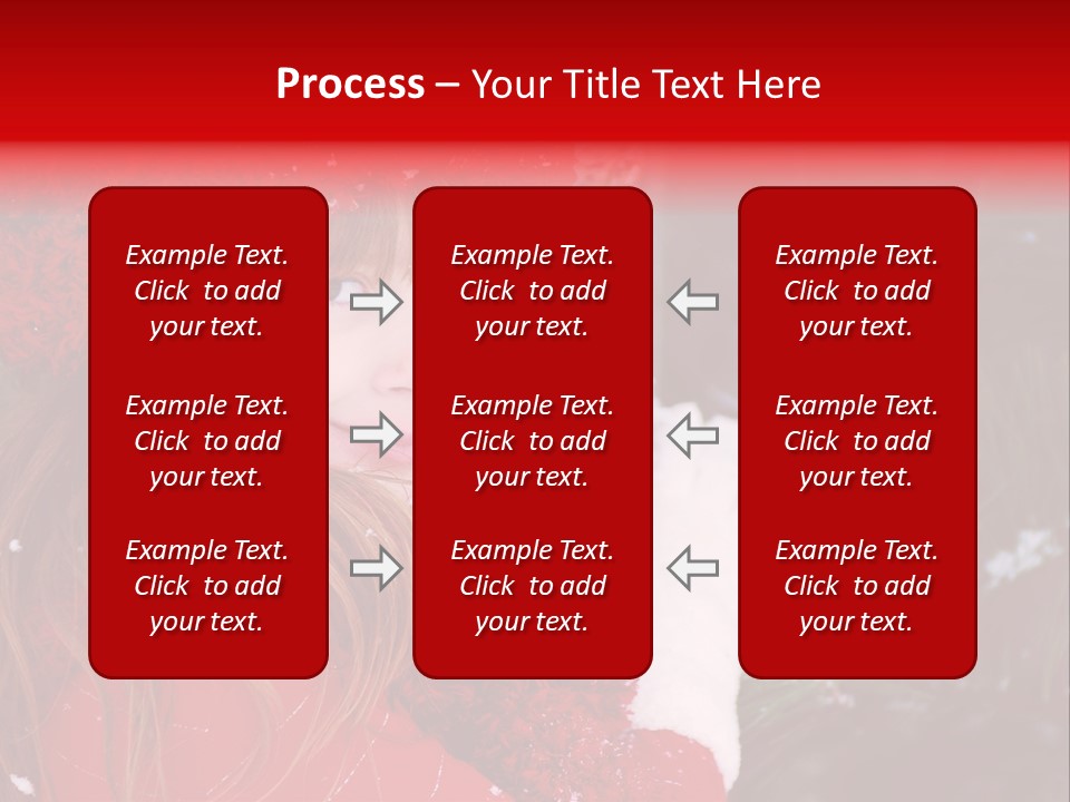 Cute Girl In Snowfall PowerPoint Template