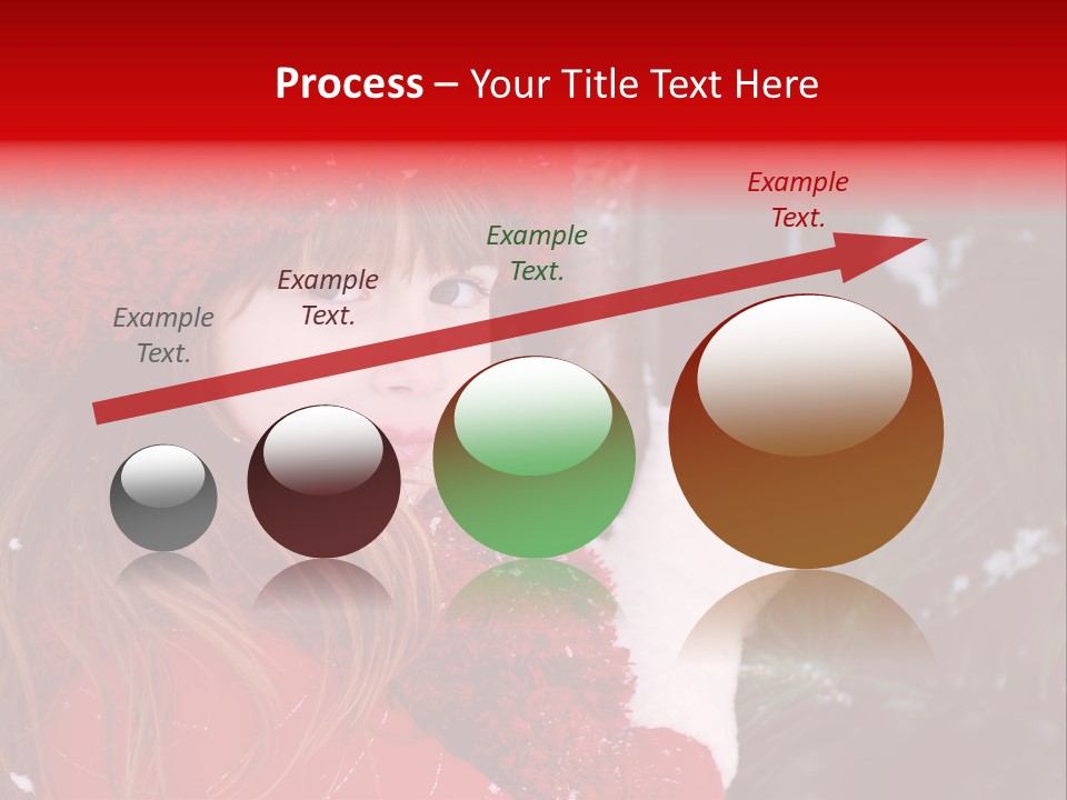 Cute Girl In Snowfall PowerPoint Template