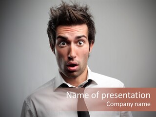 Astonished Man PowerPoint Template