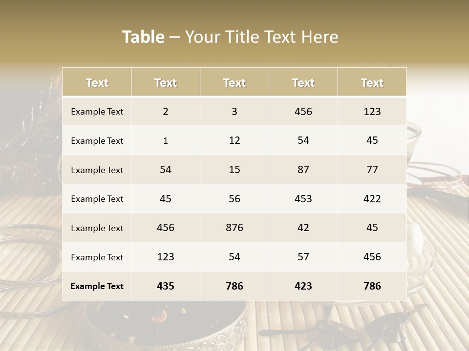 Tea Wallpaper Hd PowerPoint Template