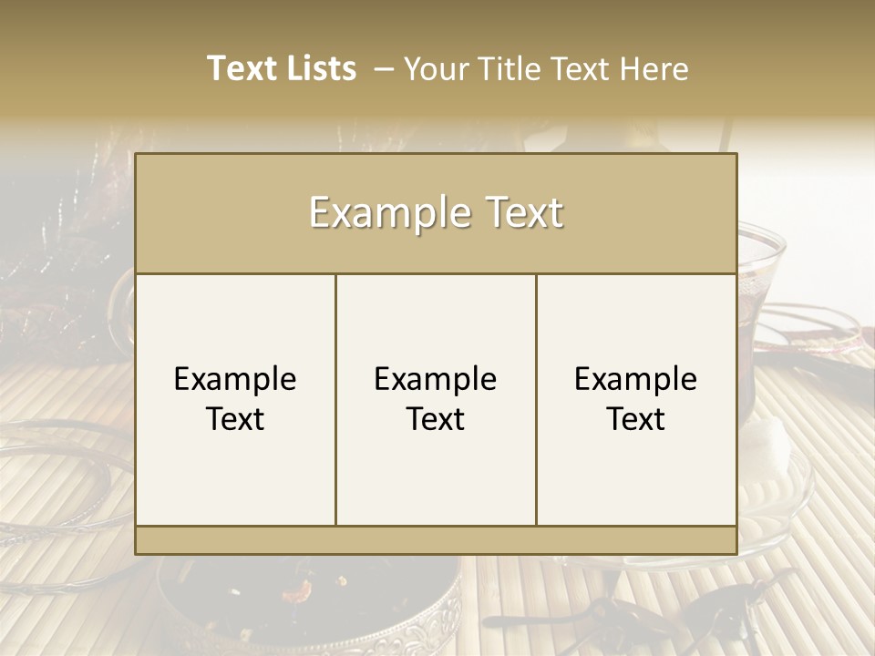 Tea Wallpaper Hd PowerPoint Template