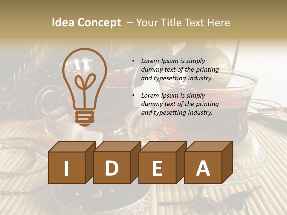 Tea Wallpaper Hd PowerPoint Template