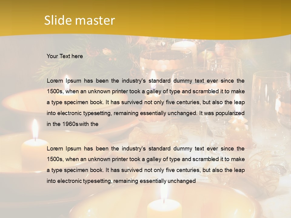 Christmas Dinner Table PowerPoint Template