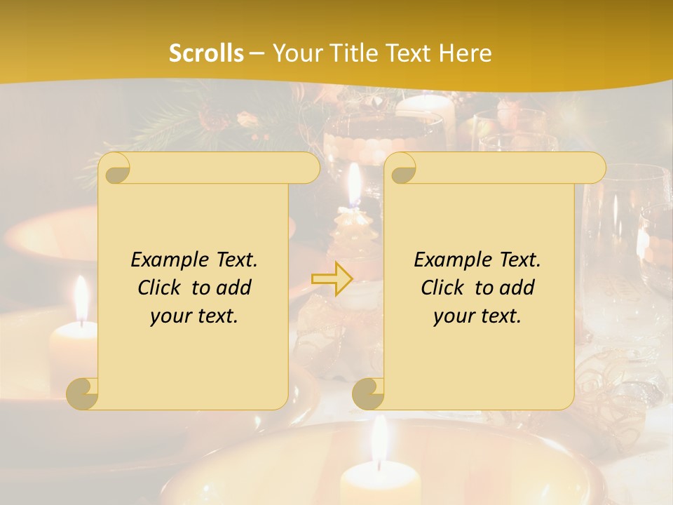 Christmas Dinner Table PowerPoint Template