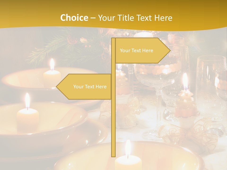 Christmas Dinner Table PowerPoint Template