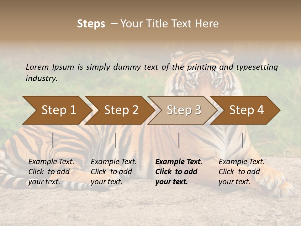 Tiger Sitting PowerPoint Template