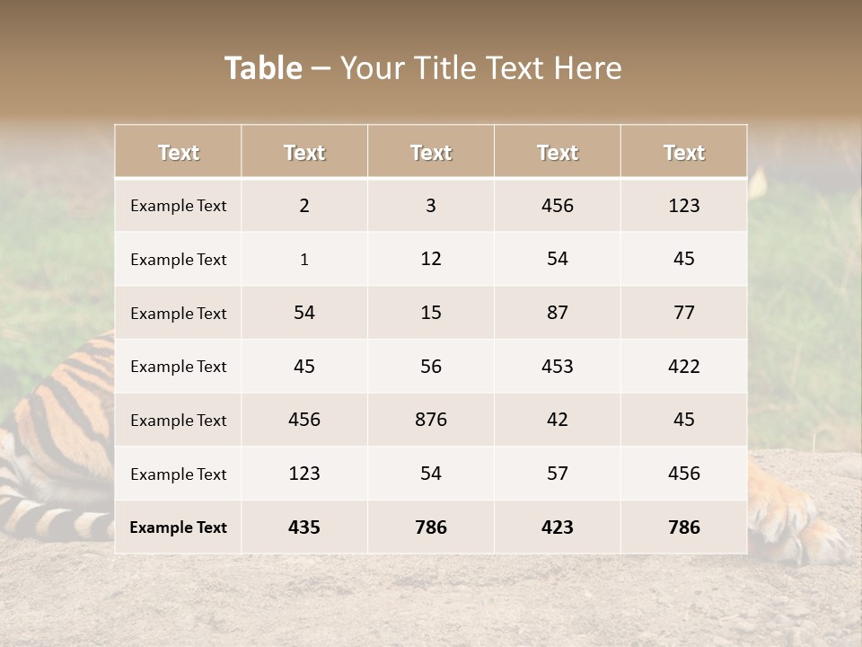 Tiger Sitting PowerPoint Template