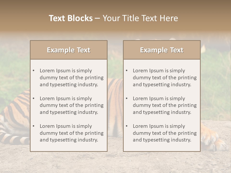 Tiger Sitting PowerPoint Template
