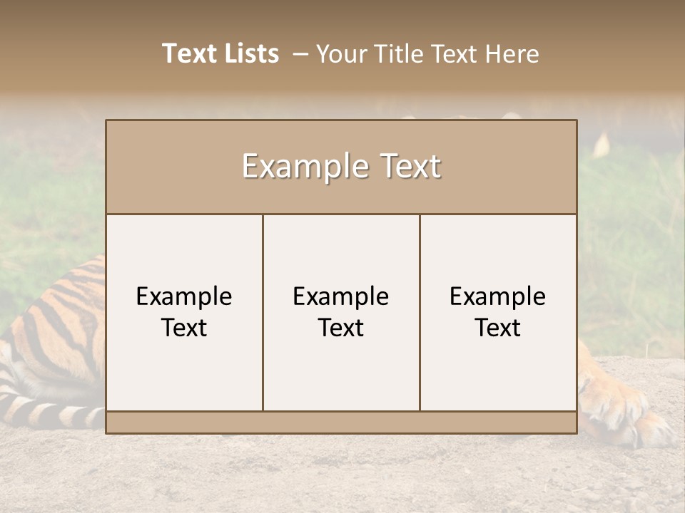 Tiger Sitting PowerPoint Template